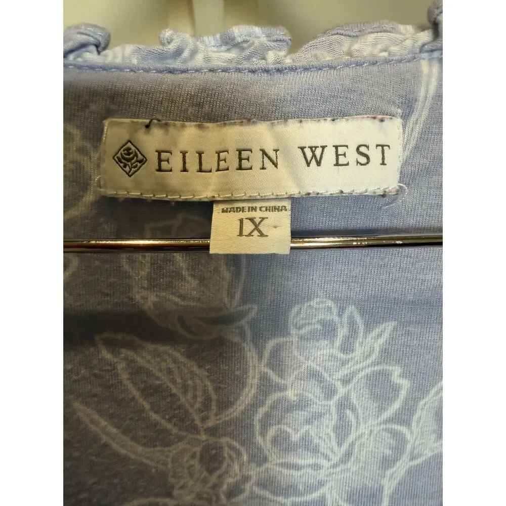 Eileen West 1X Floral Nightgown Modal Cap Sleeve